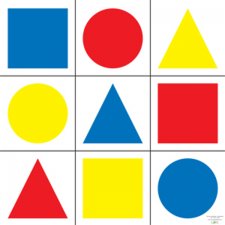 Tarcze figury geometryczne kolorowe
