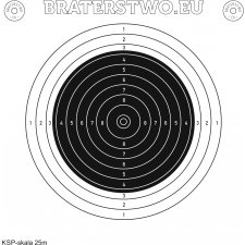 Tarcza do karabinu sportowego zredukowana na 25 m
